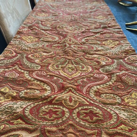 Pottery Barn Paisley Table Runner Decor 18”x108” - Picture 2 of 4
